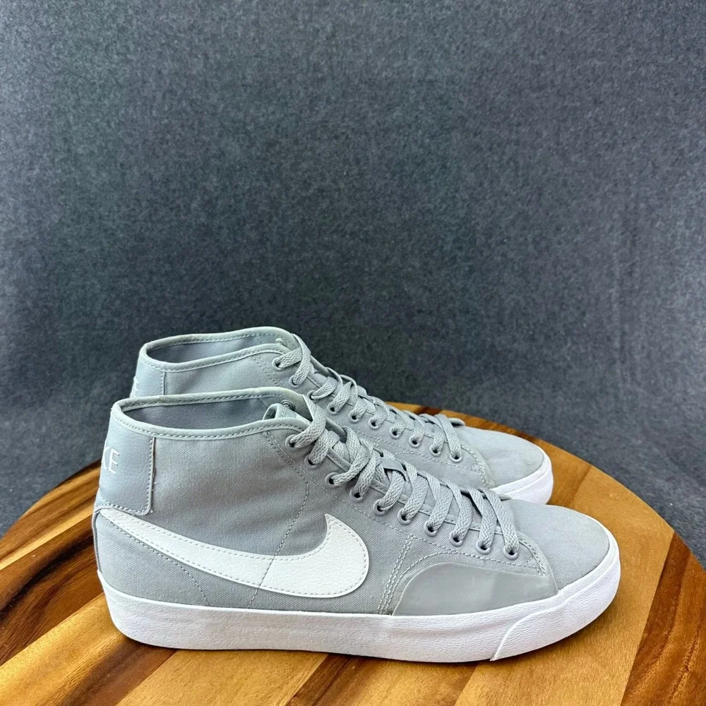 Nike SB Blazer Mid ISO Shoes Gray White DC8901-002 Size 10 Men's Skateboarding